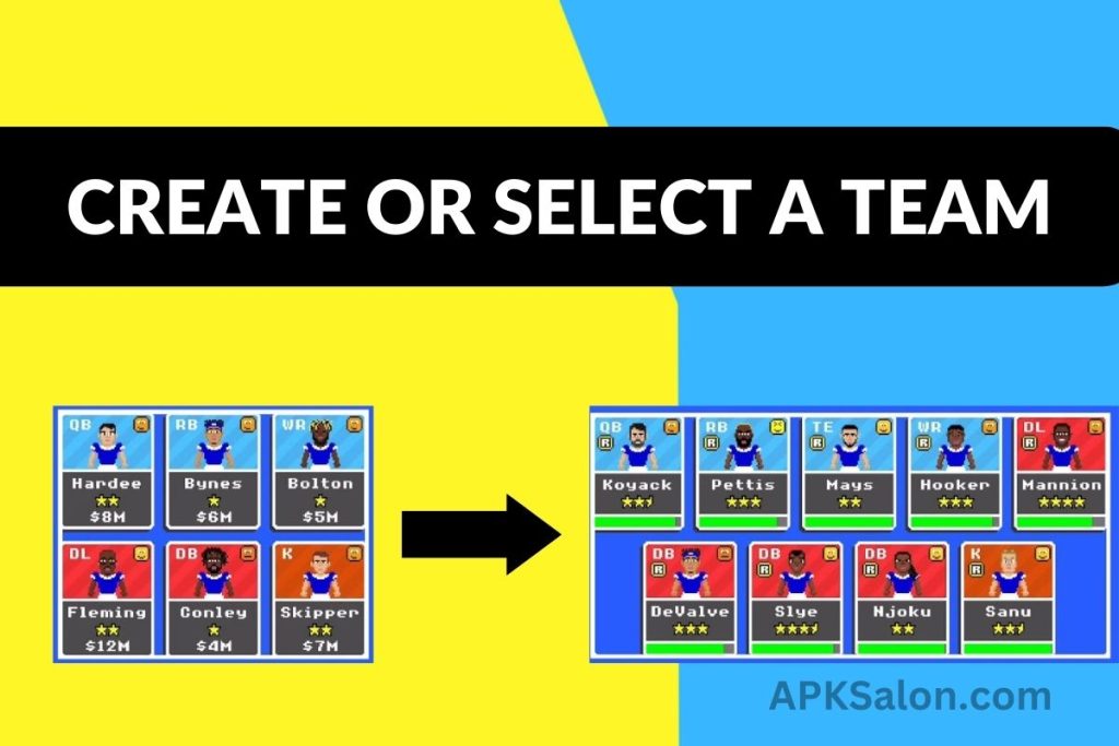 Create or select a team